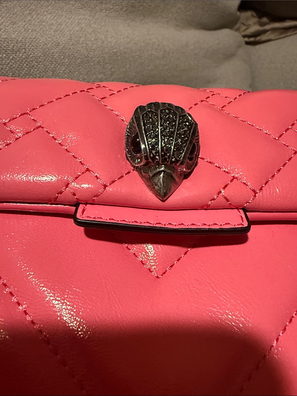 Kurt Geiger Pink Quilted Chain-Handle Bag - Picture 3 of 11